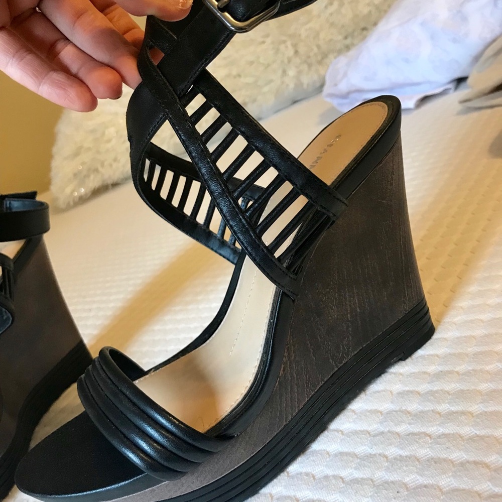 Brown/black wedges - Picture 2 of 4